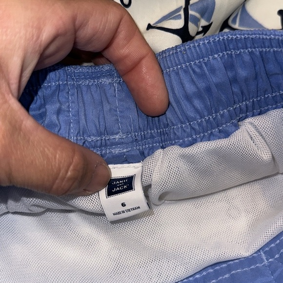 JANIE & JACK Sailboat Anchor Swim Trunks Size 6 - Picture 4 of 4